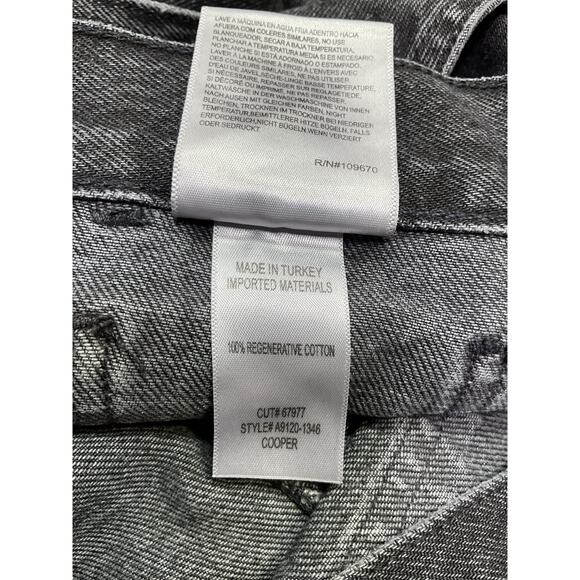 Agolde Cooper Cargo Black Cotton Denim Jean Size 31 - Picture 5 of 5